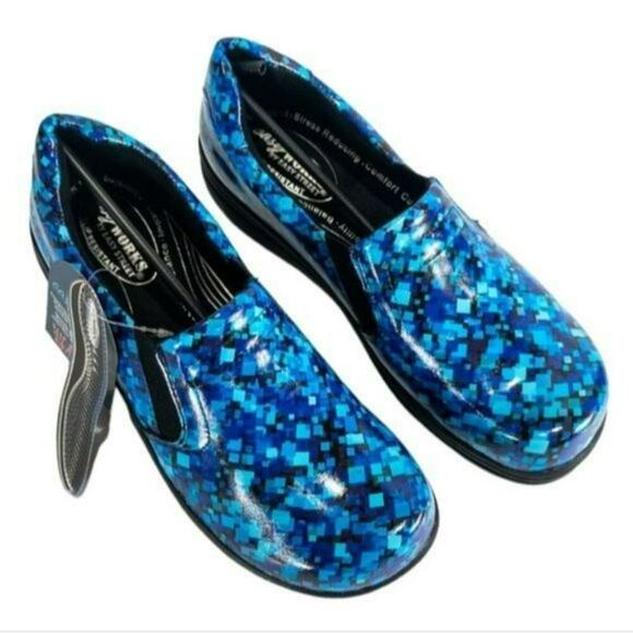 Easy Works Easy Street Bind Clogs Blue Spectral Print -7.5 - Picture 6 of 7